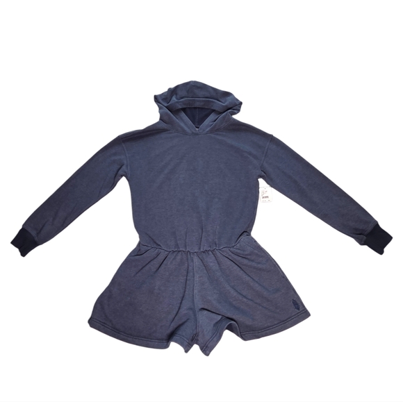 FP Movement Such a Flirt Romper Midnight Navy Open Back Small NWT - Picture 3 of 16